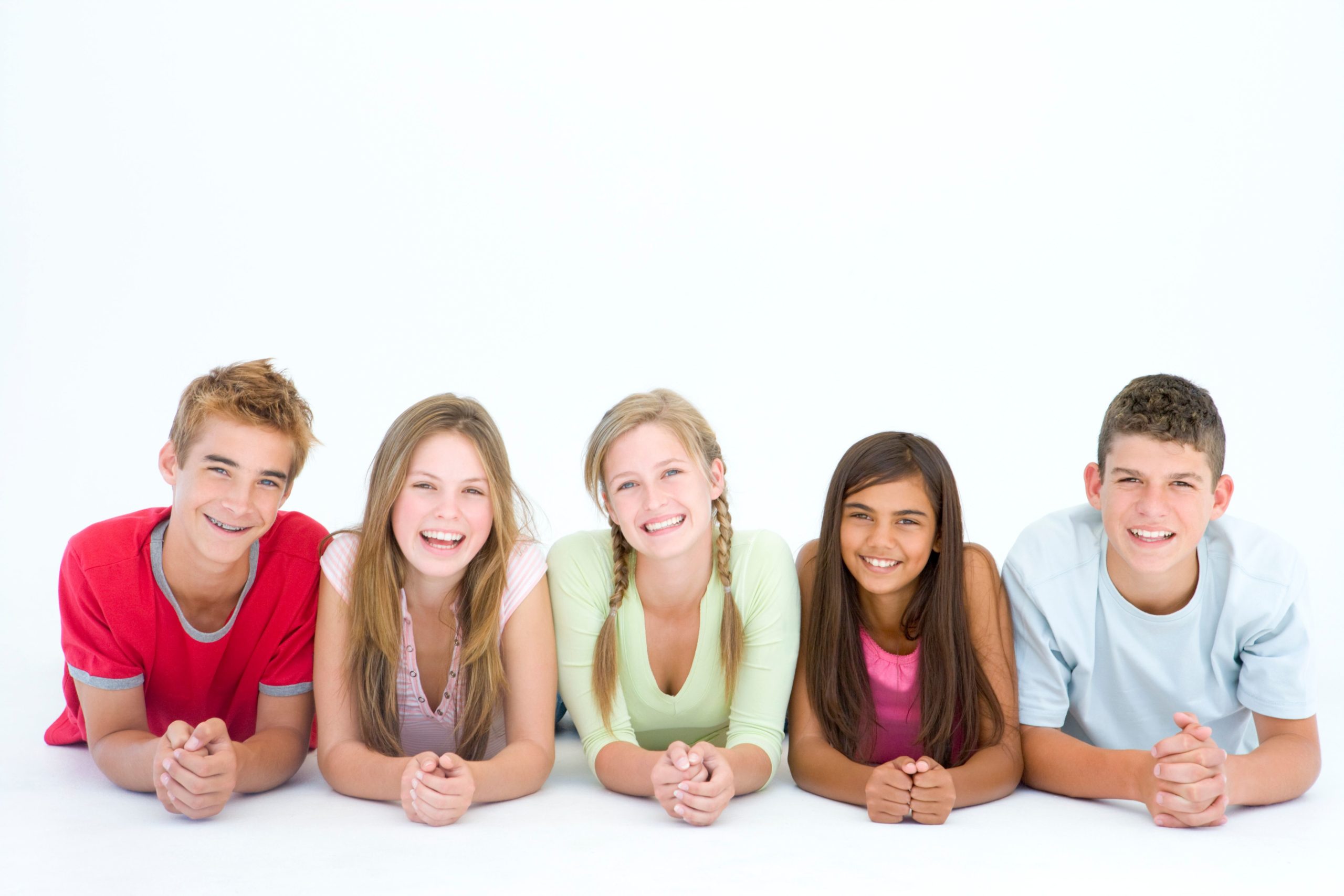 Happy teenagers for Invisalign aligners to straighten teeth